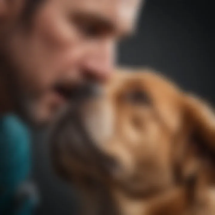 Veterinarian examining a dog's ear