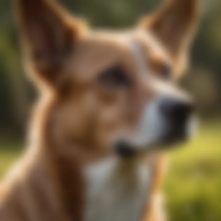 A healthy dog with clean ears enjoying outdoor play.