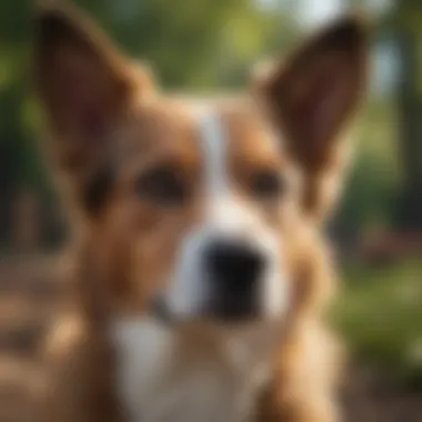 A happy dog playing outdoors after recovery from an ear infection