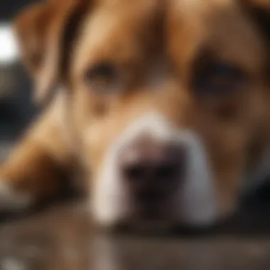 Signs of Discomfort in Pets Close-up of a pet showing signs of discomfort