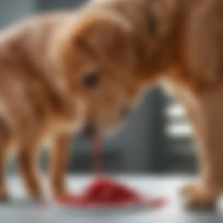 A veterinarian examining a dog in a clinical setting, emphasizing the importance of seeking help.