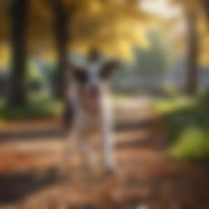 Dog playing happily in a park