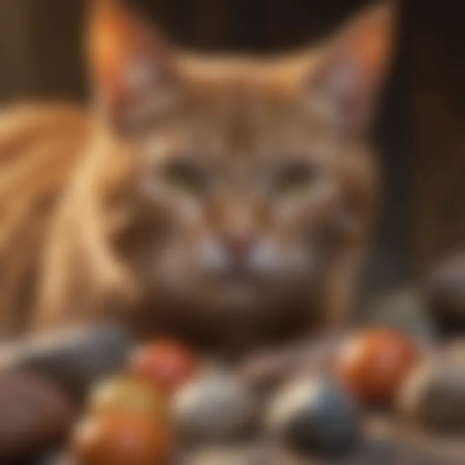 Anatomy of a cat's urinary system highlighting common stone locations