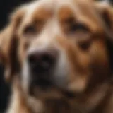 Close-up of a dog showing signs of discomfort