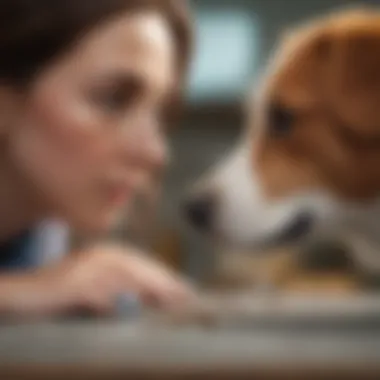 The Importance of Veterinary Guidance Pet owner consulting a veterinarian for health advice.