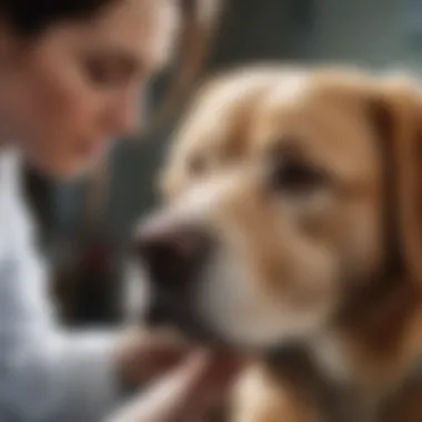 A pet being examined by a vet to diagnose health issues.