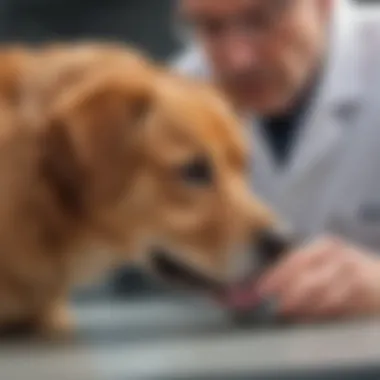 Veterinary Examination for Health Issues Vets examining a dog to identify health concerns