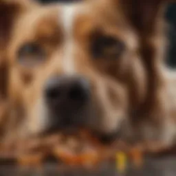 A close-up of a dog's digestive health