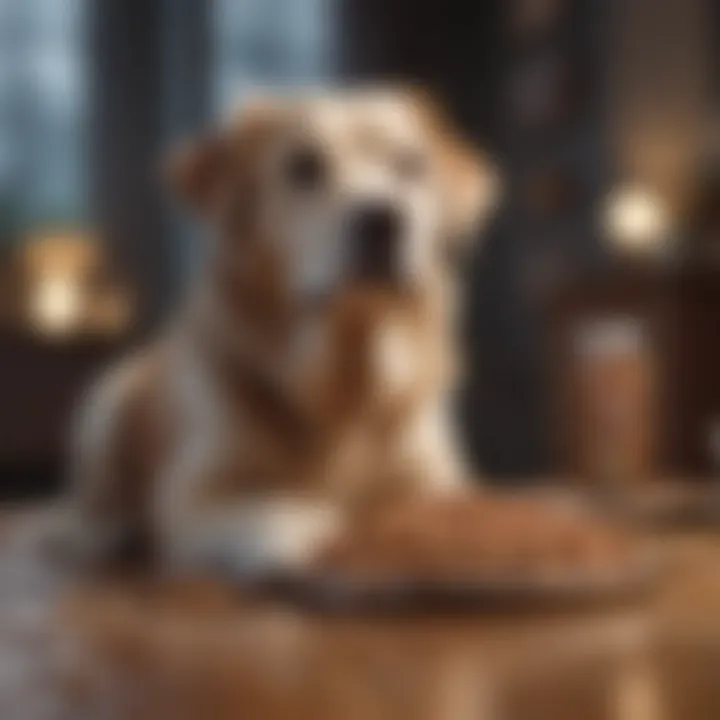 A selection of high-quality dog food tailored for older pets.