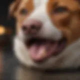 Close-up of a pet's abdomen showing signs of discomfort.