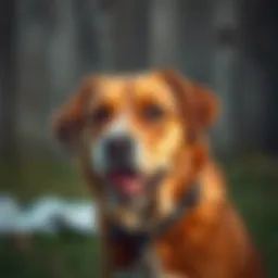 A dog experiencing digestive discomfort