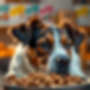 A selection of dog food options