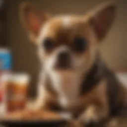 Chihuahua showing signs of discomfort due to gastrointestinal issues
