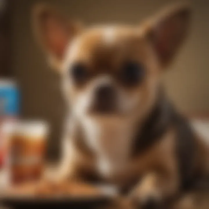 Chihuahua showing signs of discomfort due to gastrointestinal issues