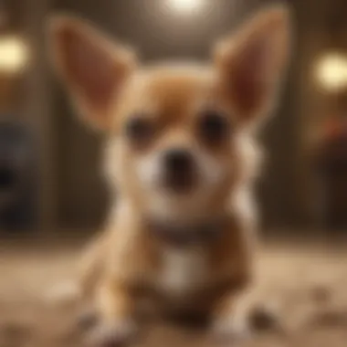 Chihuahua playing happily after recovering from diarrhea