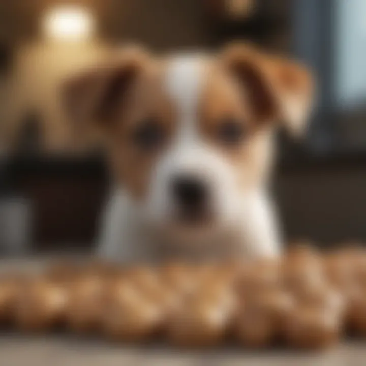 Variety of puppy-safe foods for dietary management