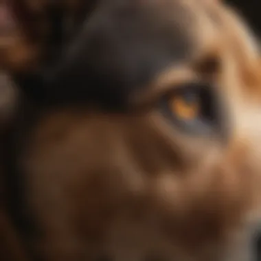 Close-up of a dog's ear showing signs of irritation