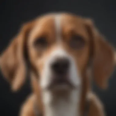 Dog exhibiting head tilt, a common sign of ear infection.