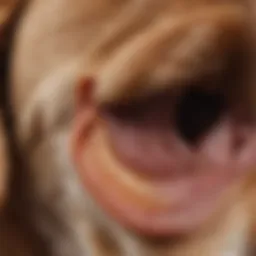 Anatomy of a dog's ear showing inner structures