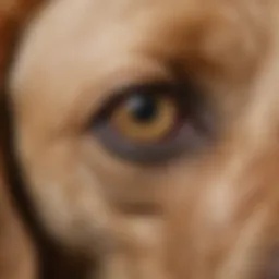 Close-up of a Labrador Retriever's ear showing signs of infection