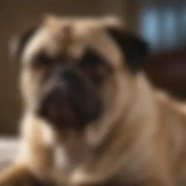 Treatment Options for Ear Infections in Pugs Pug receiving treatment for ear infection with medication