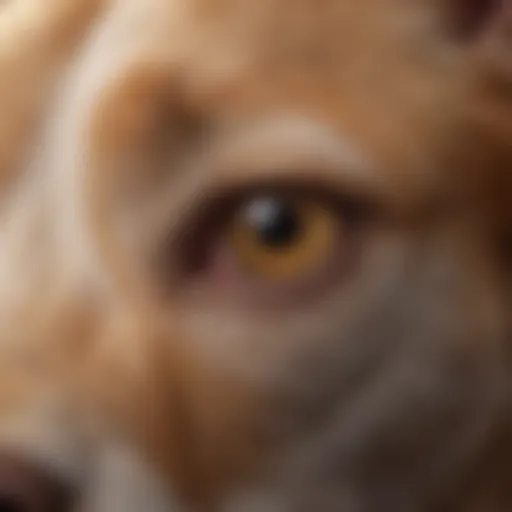 Close-up of a pet's ear showing signs of irritation