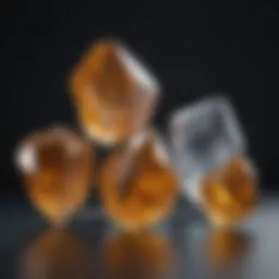 Diagram illustrating different types of feline crystals found in urine.