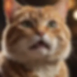 Close-up of a cat exhibiting labored breathing