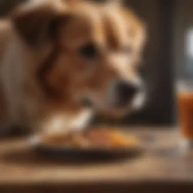 Healthy dog enjoying a nutritious meal