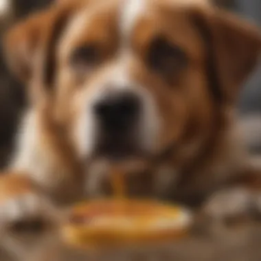 Close-up of a dog showing signs of distress due to diarrhea