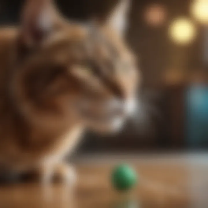 A healthy cat playing, symbolizing wellness and prevention