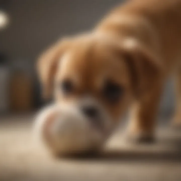 Veterinarian examining a puppy's hip joint