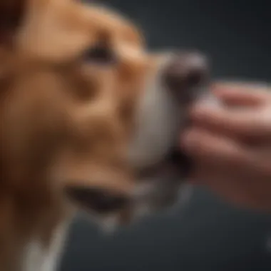 Veterinarian examining a dog's ear