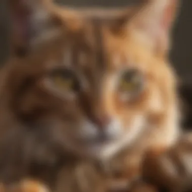 Illustration depicting causes of kidney stones in felines