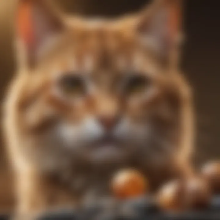 Visual representation of symptoms of kidney stones in cats