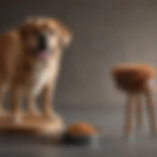 Visual representation of a healthy dog compared to one with loose stool