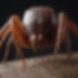 A close-up view of a tick on an animal's fur