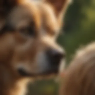 A dog owner applying tick prevention treatment, showcasing preventive measures.