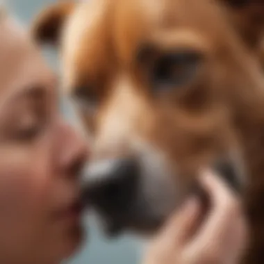 Veterinarian examining a dog's ear