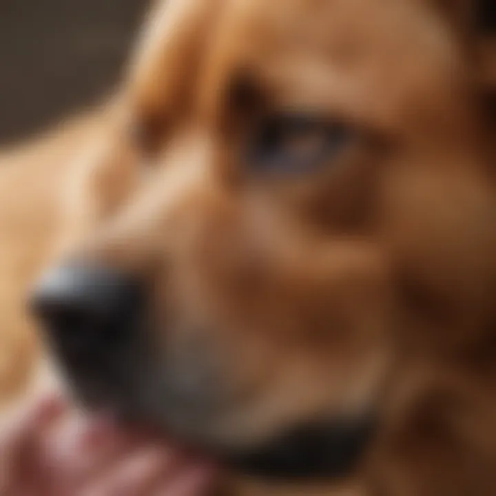 Veterinarian examining a dog's ear