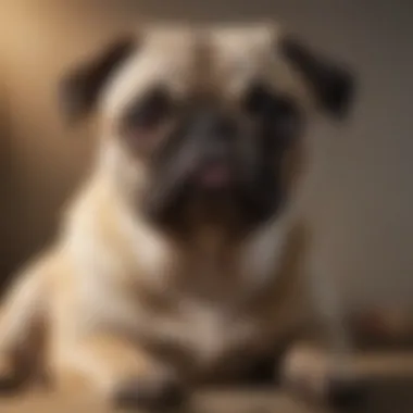 Pug experiencing intestinal discomfort