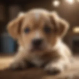 Puppy experiencing diarrhea symptoms.