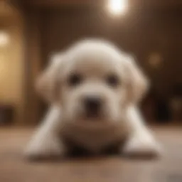 Puppy showing signs of discomfort