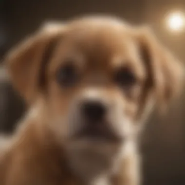 Puppy Showing Signs of Discomfort Close-up of a puppy with a concerned expression