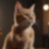 A cat exhibiting rapid breathing, showcasing its chest expansion.