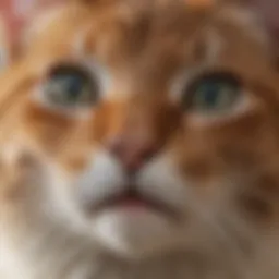 Close-up of a cat exhibiting rapid breathing