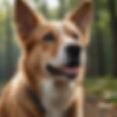 A happy dog outdoors, emphasizing a healthy lifestyle.