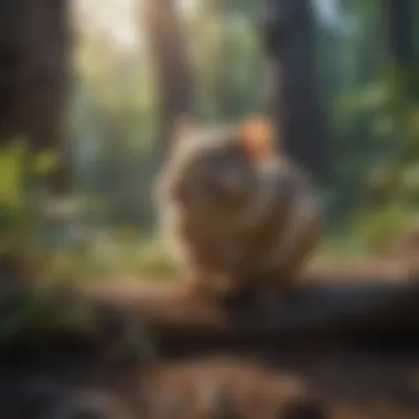 Rodent Habitats in Nature A detailed view of a rodent's habitat in the wild, illustrating its natural environment.
