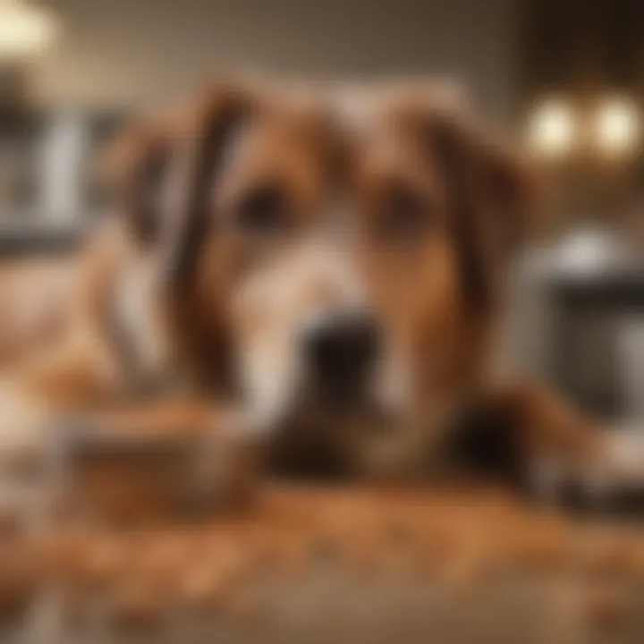 A close-up of dog food specifically designed for senior dogs