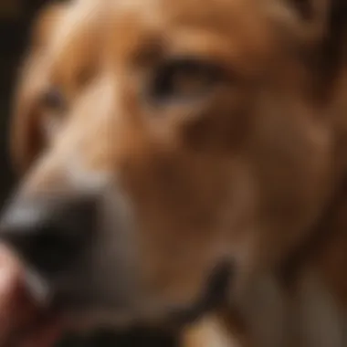 Veterinarian examining a dog's ear